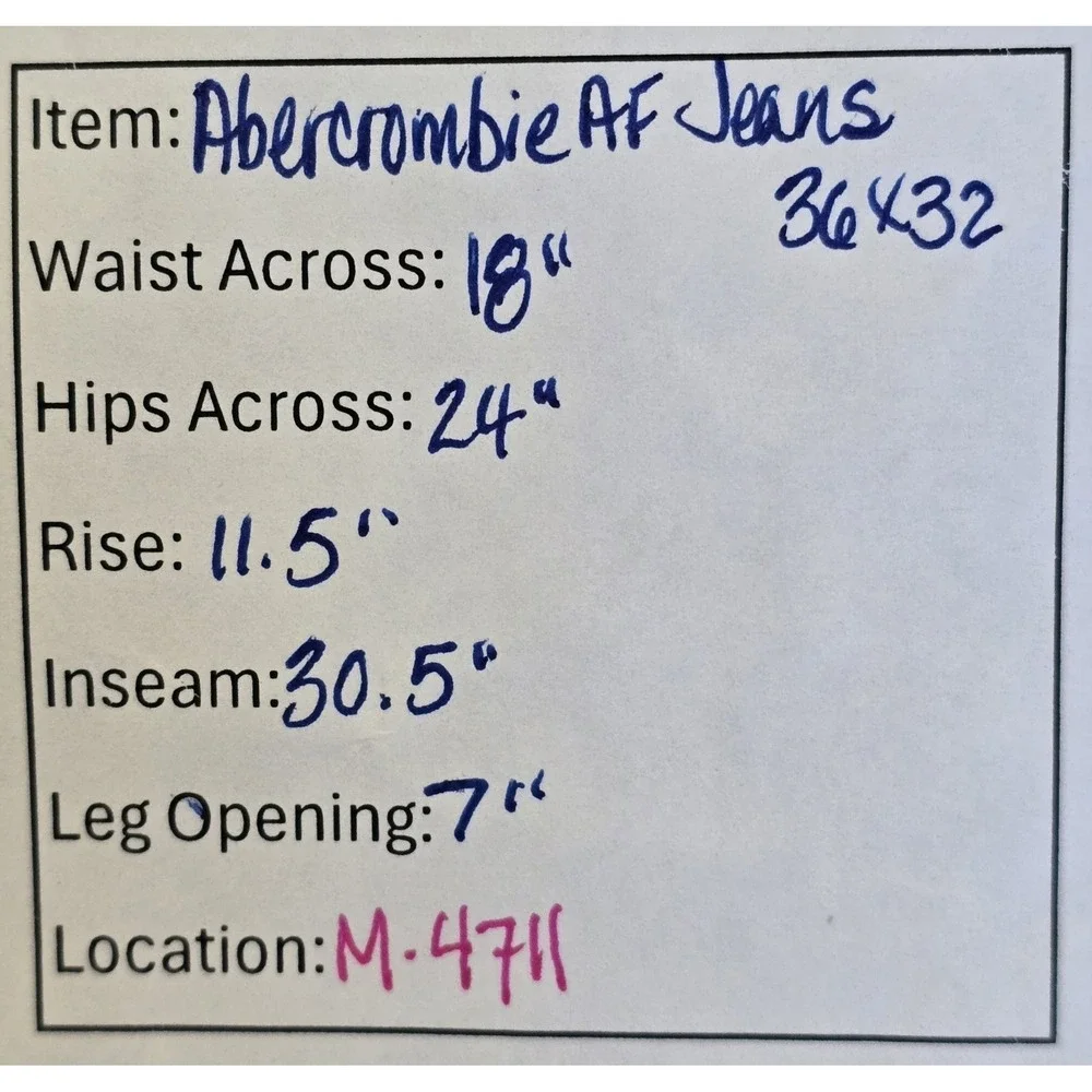 Abercrombie‎ & Fitch Athletic Slim Stretch Jeans Men's 36 x 32(31) Distressed